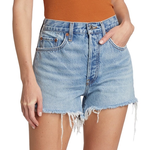 Re/done 70s High-Rise Denim Shorts - Picture 2 of 10